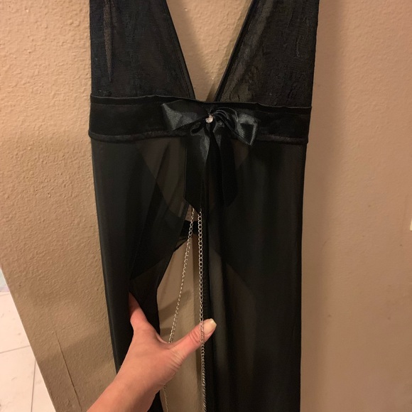 SOLD!!!! Black, sheer Negligee Halter - Picture 5 of 5